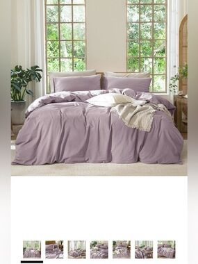 MOOMEE Solid Taro Color - Cotton Duvet Cover - Size Queen - Lightly Used